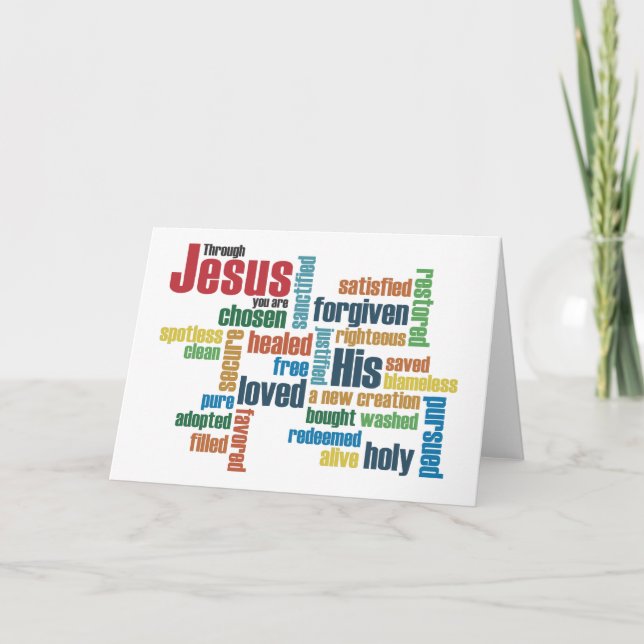 Through Jesus, you are... Card (Front)