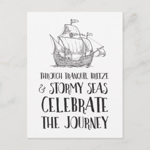 Through Stormy Seas Celebrate Life's Journey Postcard