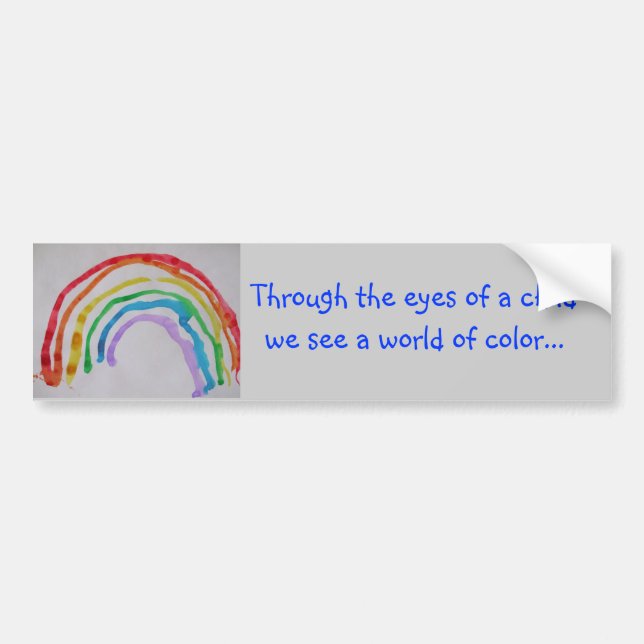 Through the eyes of a child bumper sticker (Front)