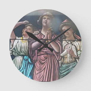 through the glass poster round clock