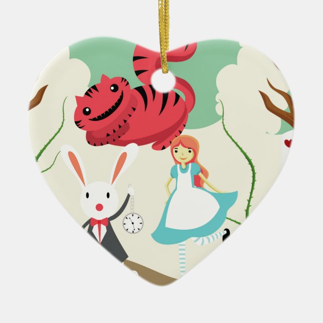 Through The Looking Glass Ceramic Tree Decoration (Front)