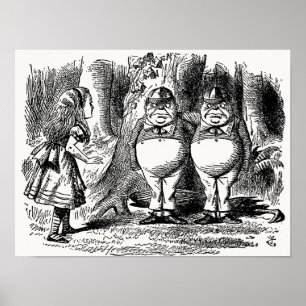 Through the Looking Glass, Tweedledum & Tweedledee Poster