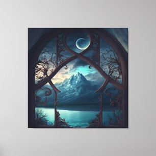 Through the Moonlit Window Canvas Print