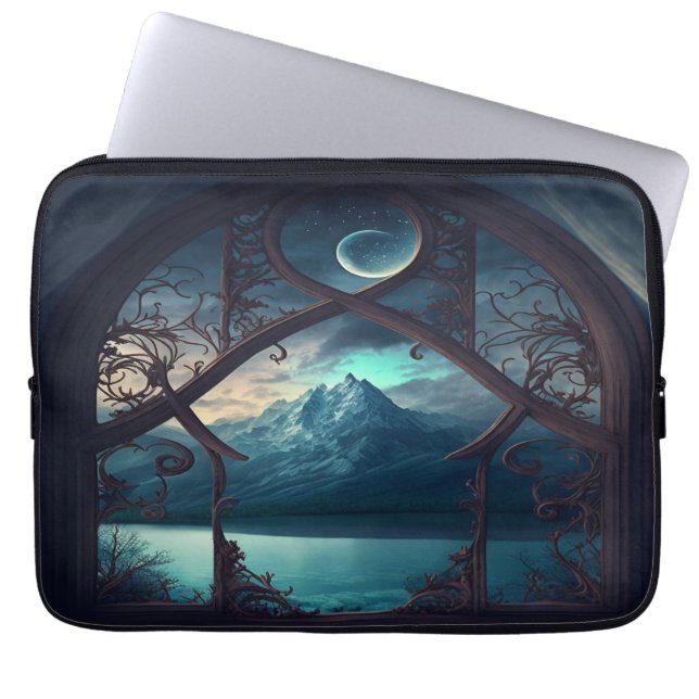 Through the Moonlit Window  Laptop Sleeve (Front)