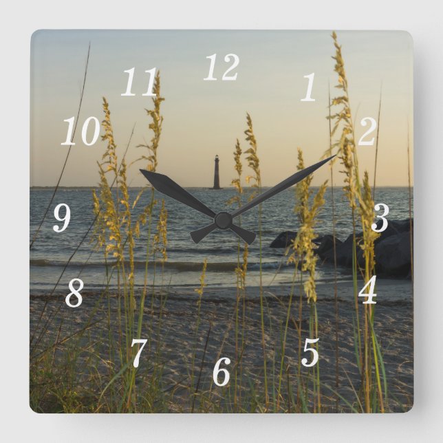 Through The Sea Oats Square Wall Clock (Front)
