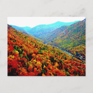 Through The Smokey Mountain Range Postcard
