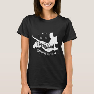 Through The Snow Dachshund Christmas Wiener Dog Xm T-Shirt