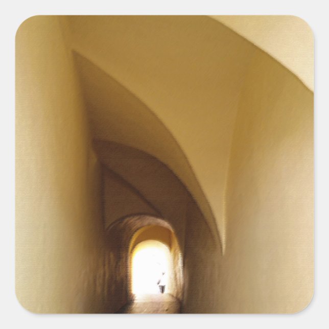through the tunnel square sticker (Front)