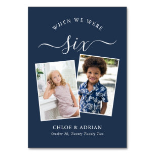 Through the Years Couple Photo Wedding Modern Tabl Table Number