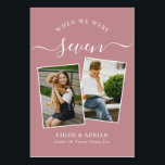 Through the Years Couple Photo Wedding Modern Table Number<br><div class="desc">Reminisce and have some fun with your wedding reception table numbers - These elegant simple table numbers give you the option to include a photograph of the the bride and groom at the same age as the table number, the bride and grooms name/s and the date of their wedding. The...</div>