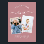 Through the Years Couple Photo Wedding Modern Table Number<br><div class="desc">Reminisce and have some fun with your wedding reception table numbers - These elegant simple table numbers give you the option to include a photograph of the the bride and groom at the same age as the table number, the bride and grooms name/s and the date of their wedding. The...</div>