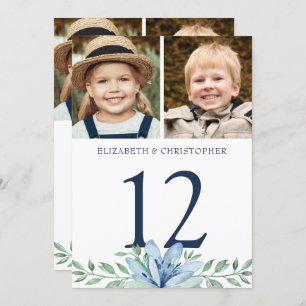 Through The Years Photos Wedding Table Number Sign