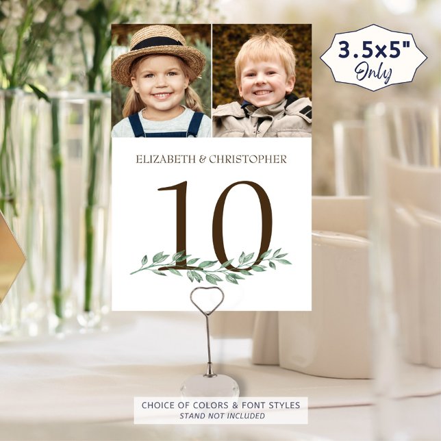 Through The Years Photos Wedding Table Number Sign (Creator Uploaded)