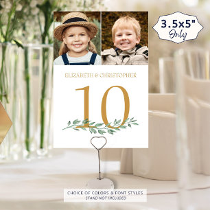 Through The Years Photos Wedding Table Number Sign