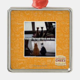 Through thick and thin metal tree decoration