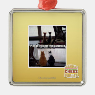 Through thick and thin metal tree decoration