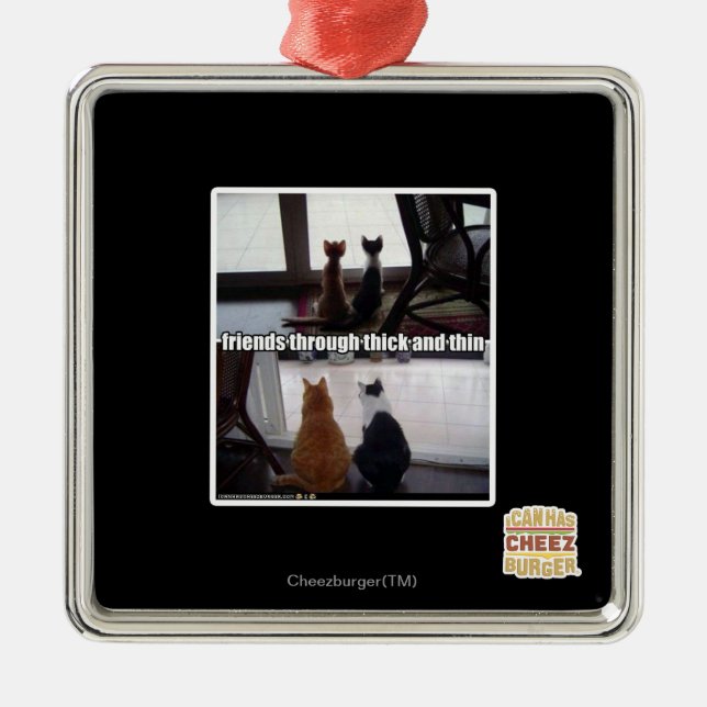 Through thick and thin metal tree decoration (Front)