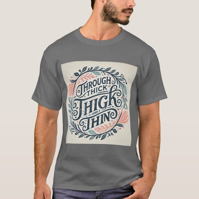 Through Thick & Thin Design T-Shirt (Front)