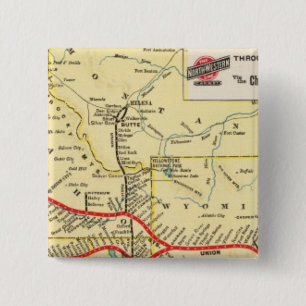 Through train service from Chicago 15 Cm Square Badge