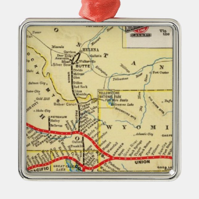 Through train service from Chicago Metal Tree Decoration (Front)