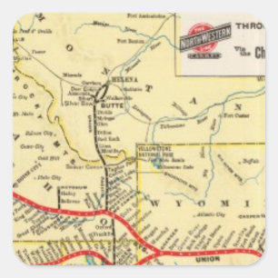 Through train service from Chicago Square Sticker