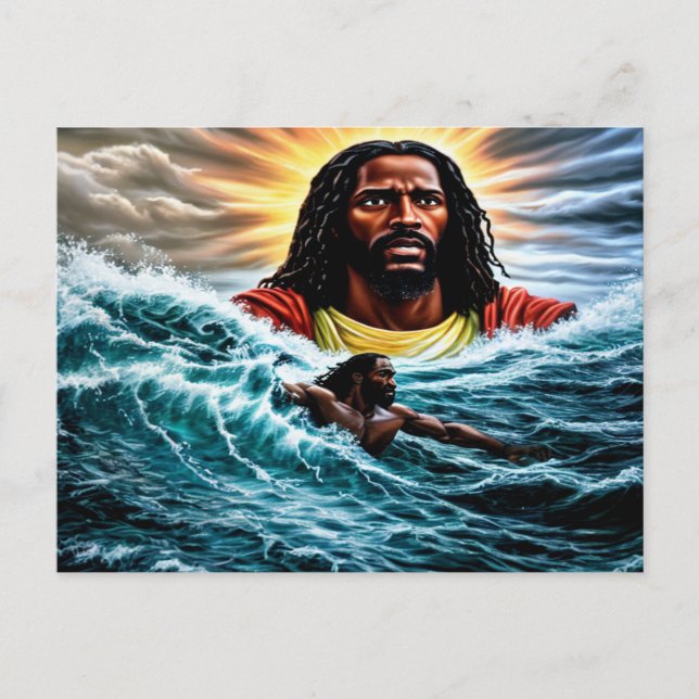 Through Troubled Waters Postcard (Front)