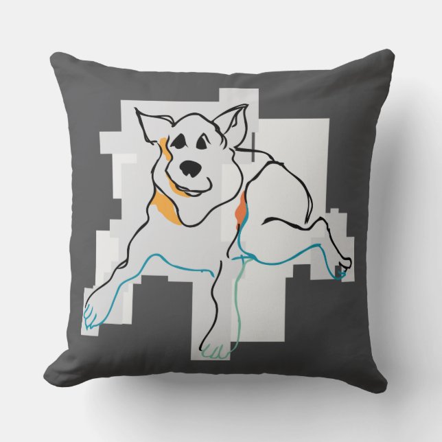 Throw a German Shepherd... Cushion (Front)