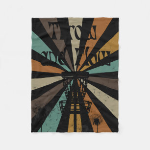Throw And Flow Disc Golf Boho Retro Nature Chain S Fleece Blanket
