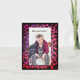 Throw away cooking directions while baking card