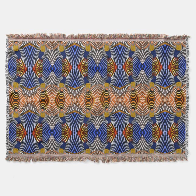 Throw Blanket/African Pattern Blanket (Front)