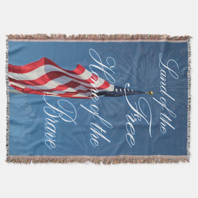 Throw Blanket/American Flag Blanket (Front)