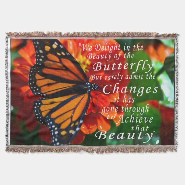 Throw Blanket/Beauty of a Butterfly Blanket (Front)