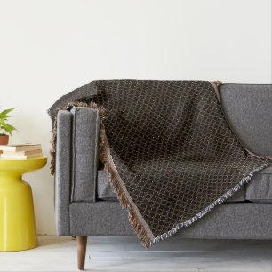 Throw Blanket-Black and gold Blanket