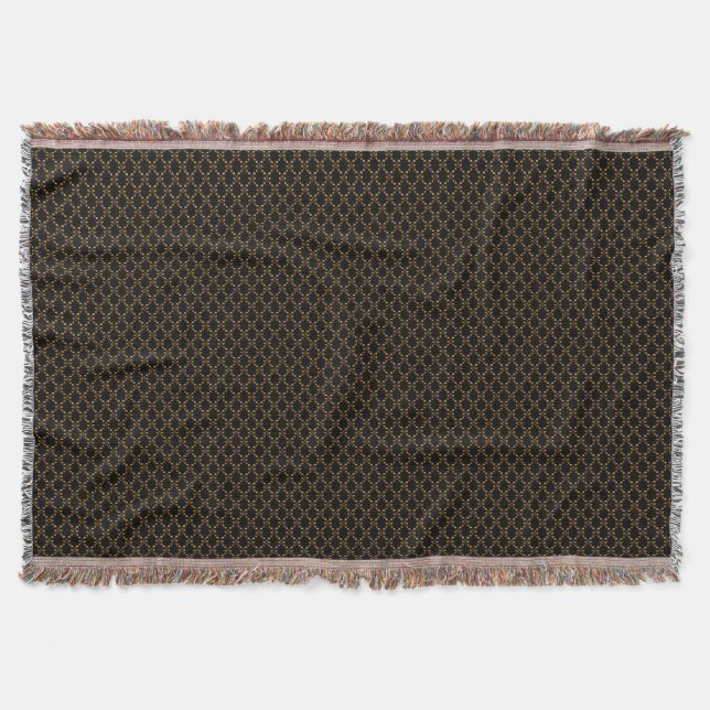 Throw Blanket-Black and gold Blanket (Front)