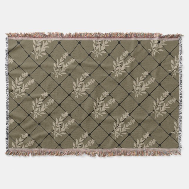 Throw Blanket, Brown Sage design Blanket (Front)