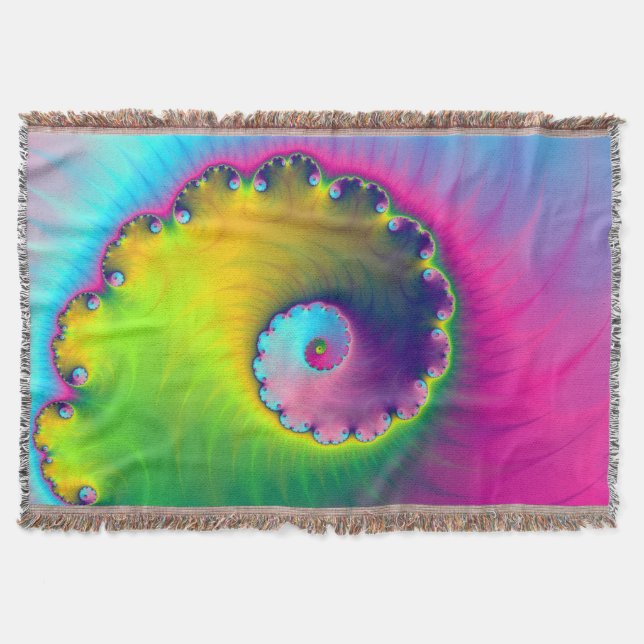 Throw Blanket  Colour Wash Spiral (Front)