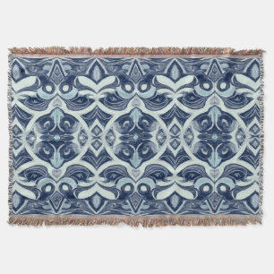 Throw Blanket, Modern grey colour fabric pattern Blanket
