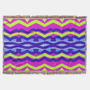 Throw Blanket, Modern multicolor fabric pattern T Blanket