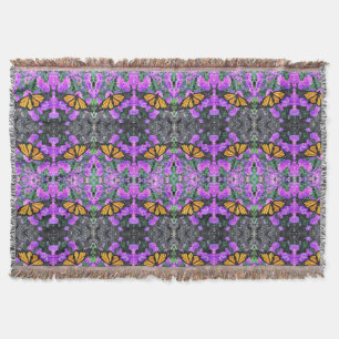 Throw Blanket Monarch on Asters