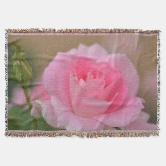 Throw Blanket/Pink Rose Blanket (Front)