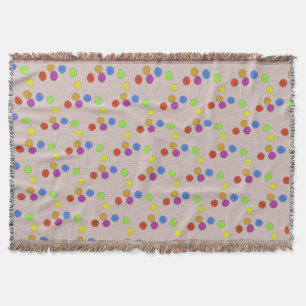 Throw Blanket - Primary Colour Dots