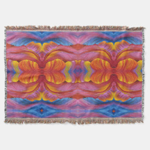 Throw Blanket Rainbow Tulip Pattern
