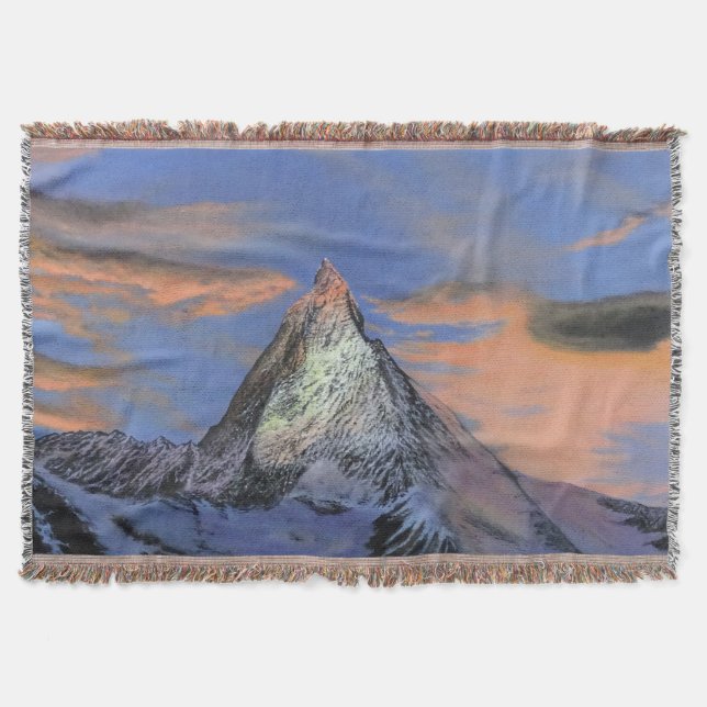 Throw Blanket - "The Matterhorn At Sunset" (Front)
