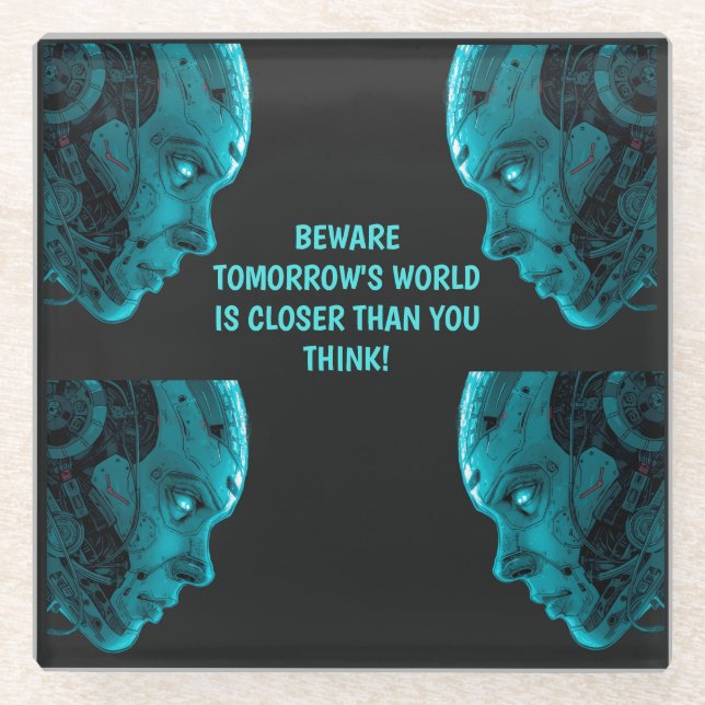 Throw Cushion Glass Coaster (Front)