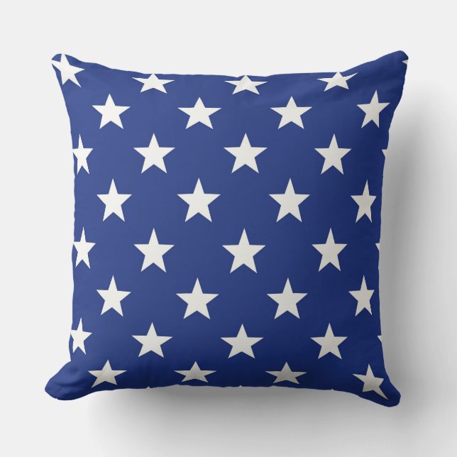 Throw Cushions - Blue and White Stars (Front)