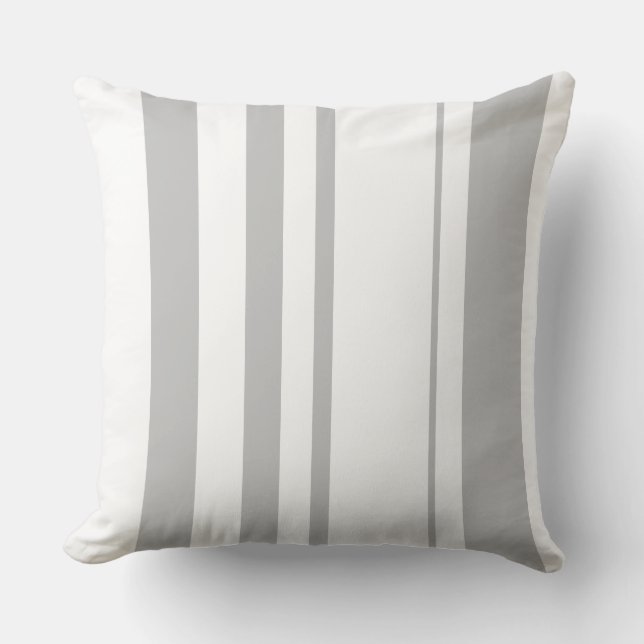 Throw Cushions - Grey Strip 2 (Front)