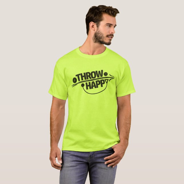 Throw Happy Javelin Hammer Throw Shirt (Front Full)