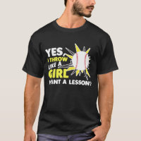 Throw Like A Girl Baseball Player Softball Pitcher