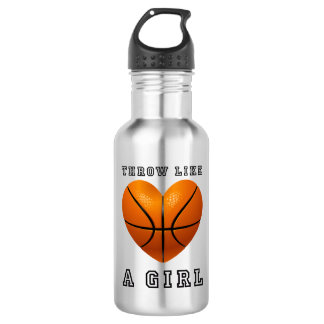 throw like a girl basketball 532 ml water bottle