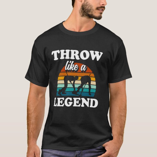 Throw Like A Legend Curling T-Shirt (Front)